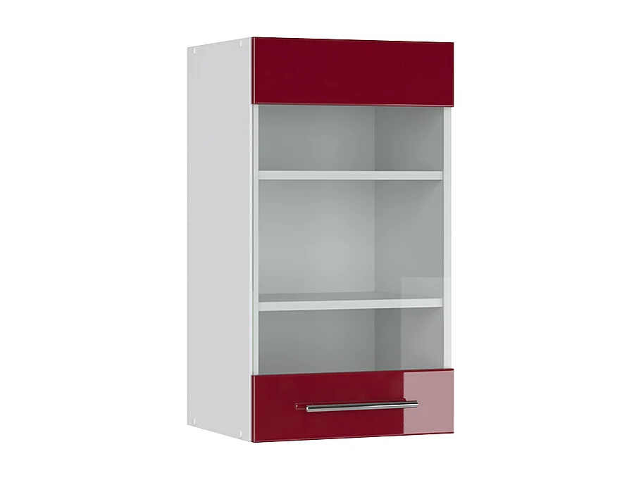 Armoire en verre rouge bordeaux haute brillance 40x34.1x72 fame-line