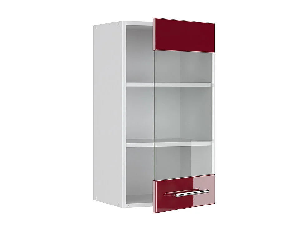Armoire en verre rouge bordeaux haute brillance 40x34.1x72 fame-line