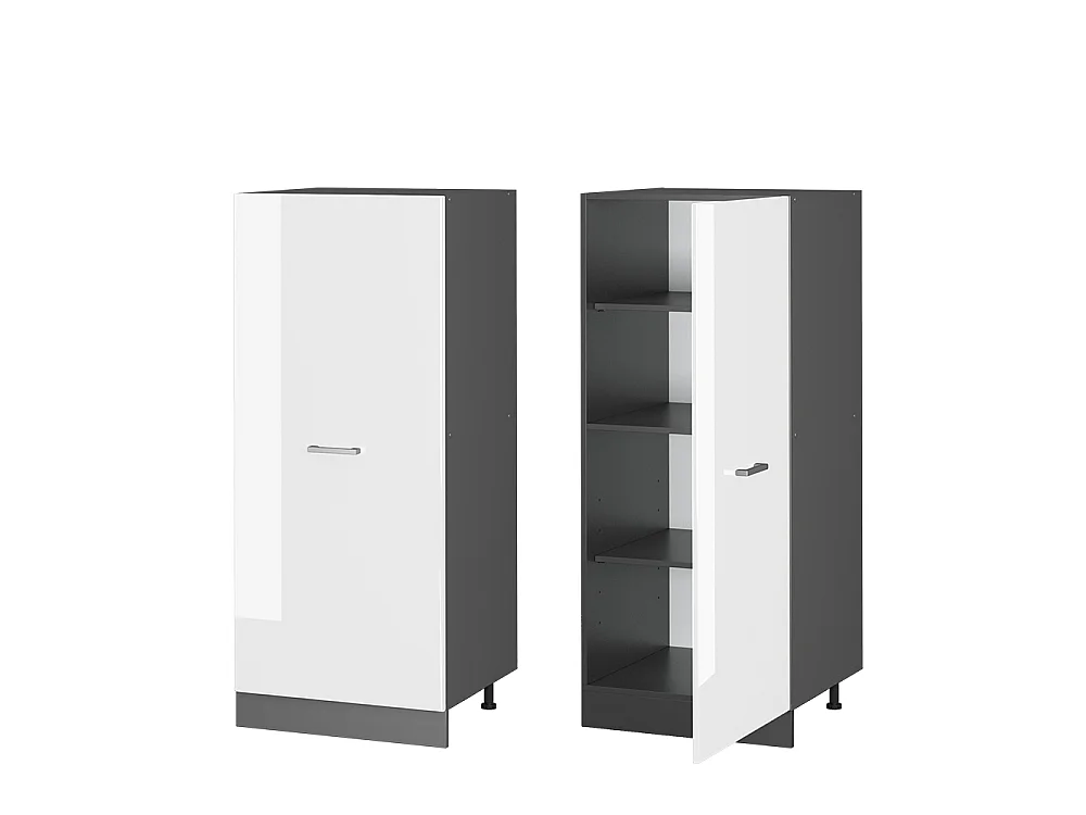 Tall cabinet white high gloss 60x57x143 r-line