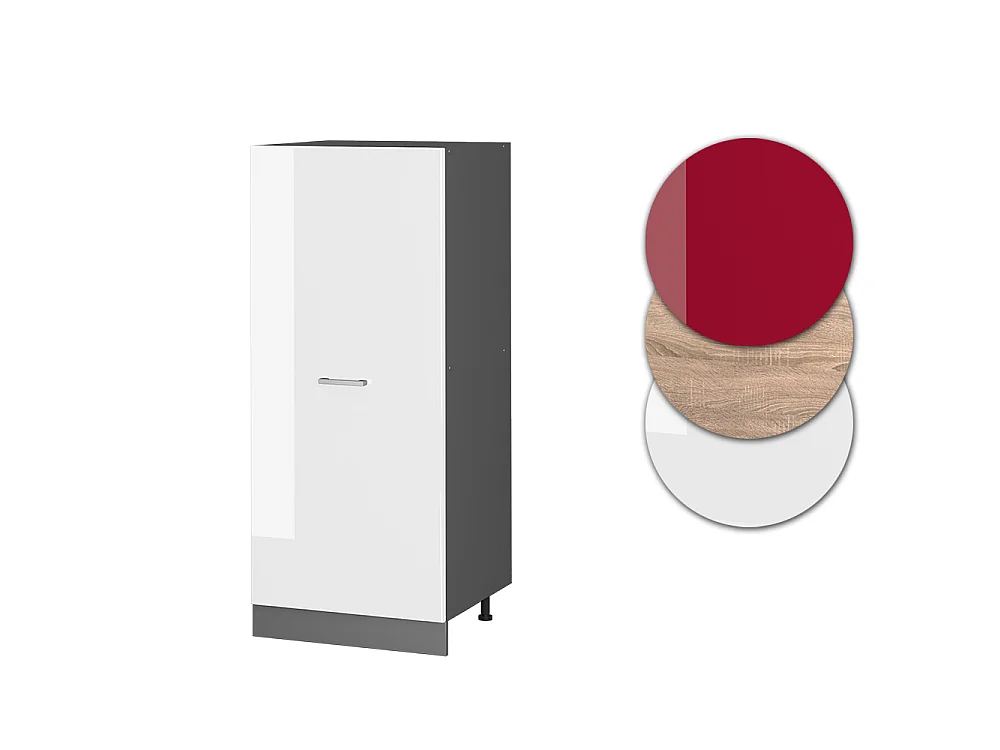 Tall cabinet white high gloss 60x57x143 r-line
