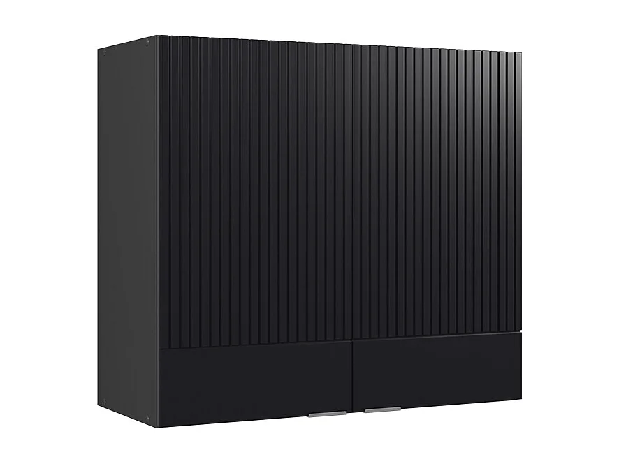 Armoire en verre noir rayé 80x34.1x72 fame-line