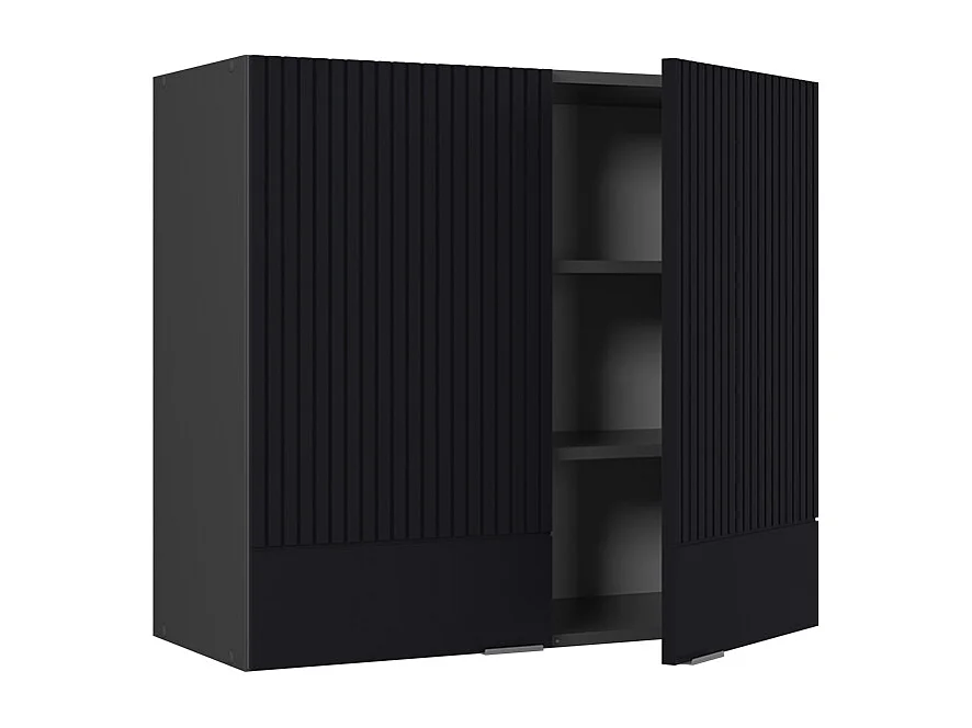 Armoire en verre noir rayé 80x34.1x72 fame-line