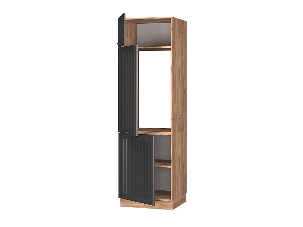 Kühlumbauschrank dunkelgrau 60x58.1x206.8 fame-line