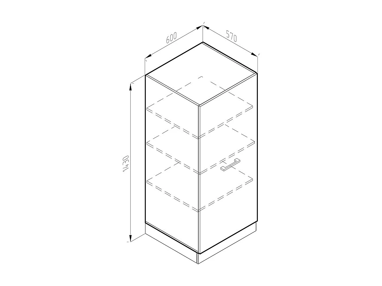 Armario alto roble dorado 60x57x143 r-line