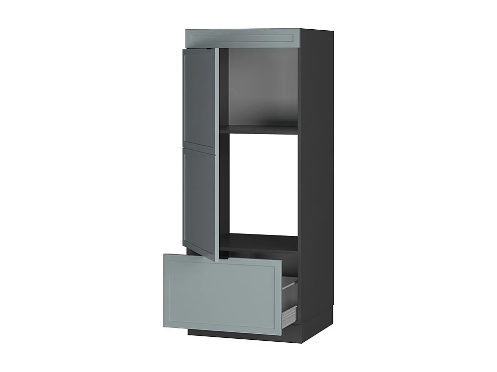 Armoire micro-ondes bleu clair-gris 60x58.1x153.6 fame-line