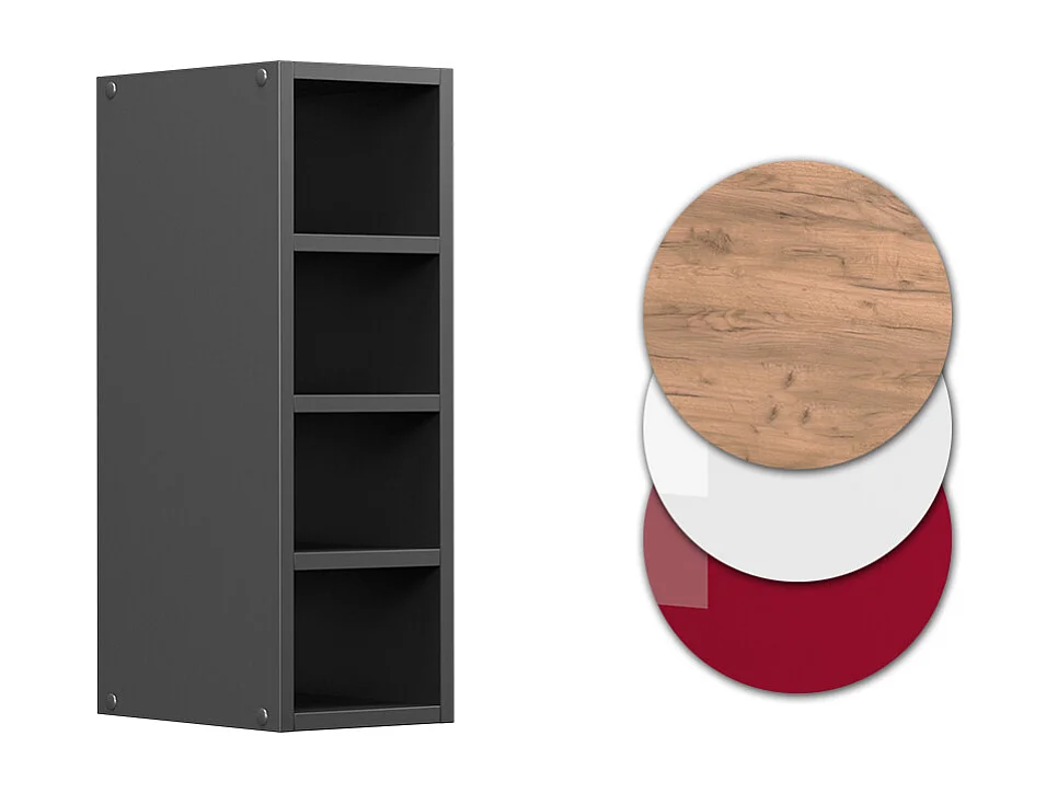 Hangende kast antraciet 20x29x60 r-line