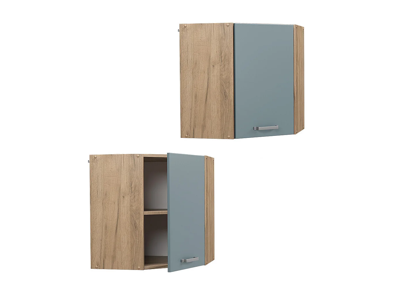 Armario colgante de esquina gris azulado 57x34.1x60 r-line