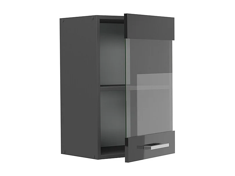 Armoire en verre anthracite haute brillance 40x31x60 r-line