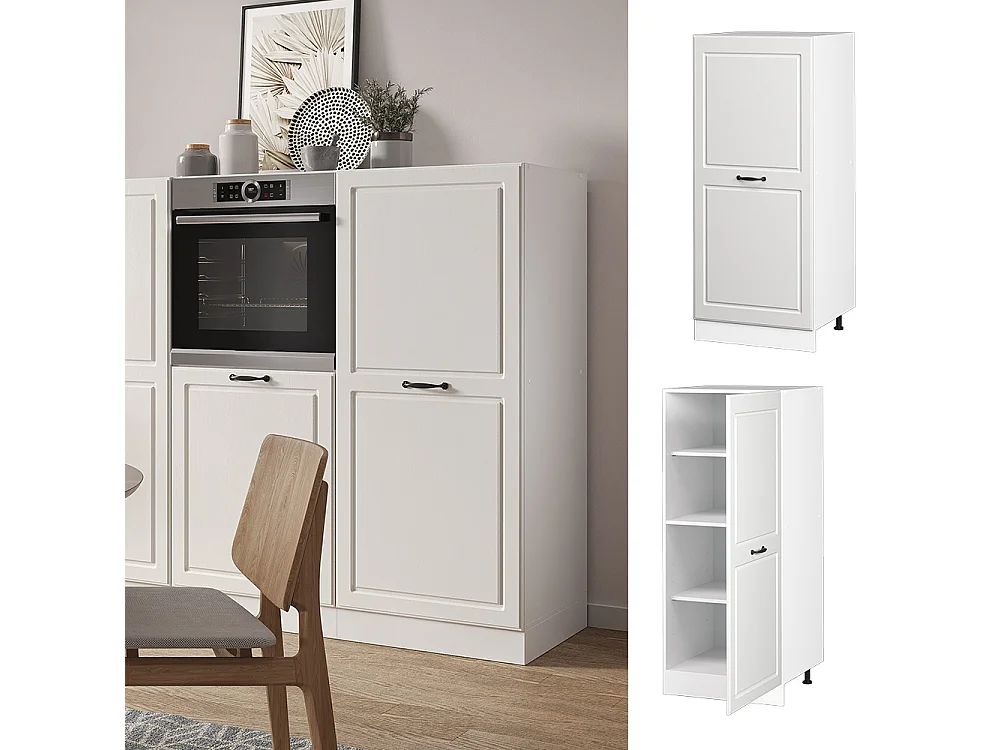 Tall cabinet white country house 60x57x143 r-line
