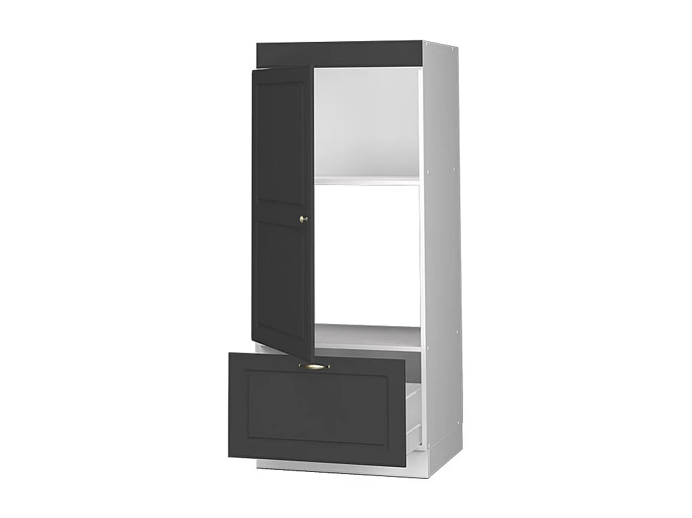 Armoire micro-ondes anthrazit-gold landhaus 60x58.1x153.6 fame-line