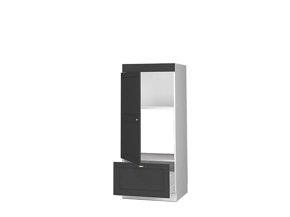 Armoire haute anthrazit-gold landhaus/blanc 60x58.1x153.6 fame-line