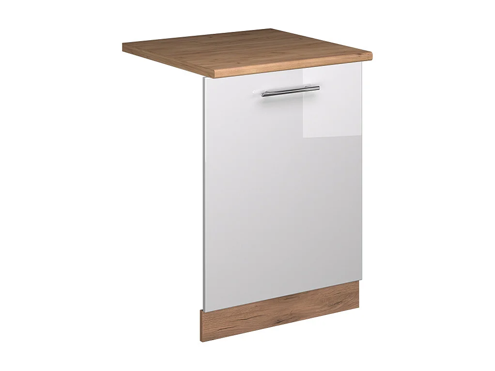 Façade de lave-vaisselle blanc haute brillance 60x1.6x81.8 fame-line