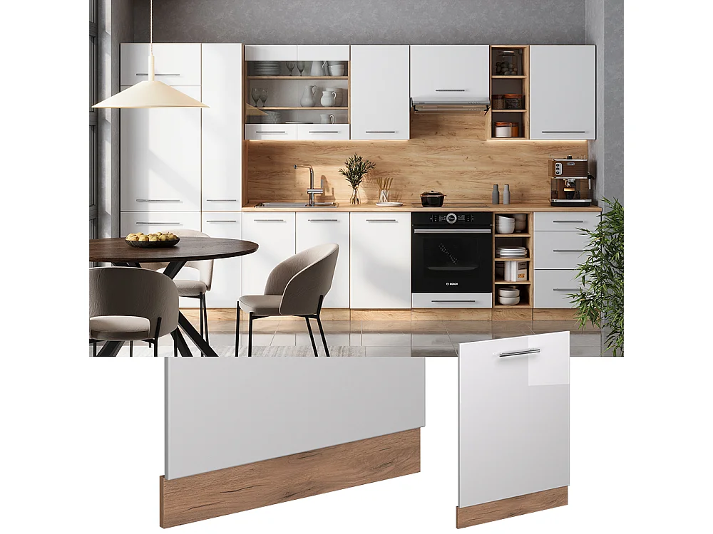 Diskmaskinens frontpanel vit högblank 60x1.6x81.8 fame-line