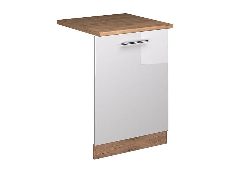 Façade de lave-vaisselle blanc haute brillance 60x1.6x81.8 fame-line