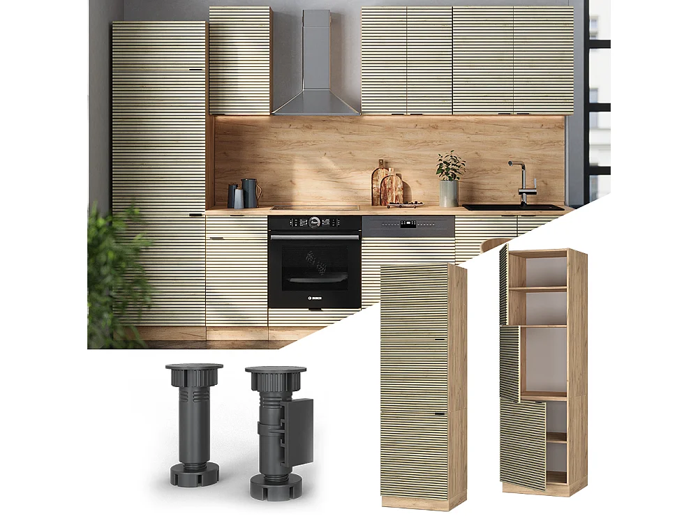 Herdumbauschrank eiche paneel 60x58x206.8 fame-line