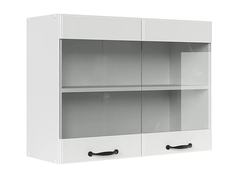 Armario de cocina con vidrio blanco casa de campo 80x31x60 r-line