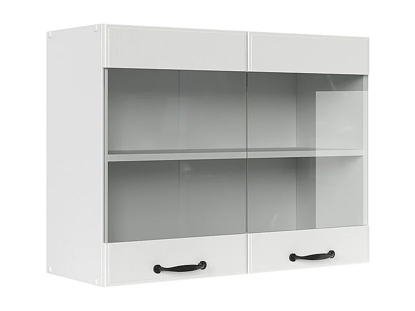 Armoire en verre blanc campagne 80x31x60 r-line