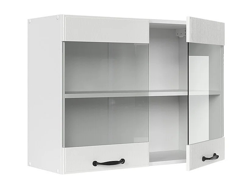 Armoire en verre blanc campagne 80x31x60 r-line