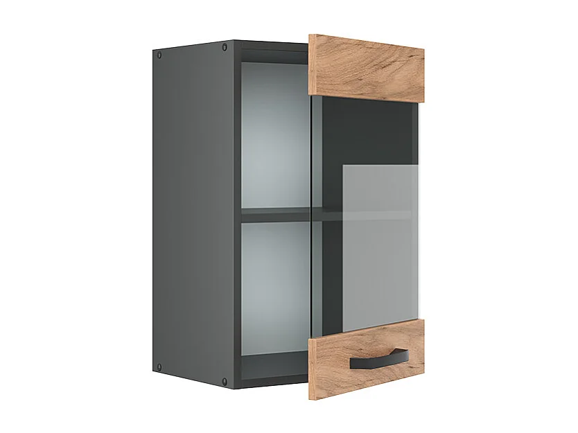 Armoire en verre chêne de force doré 40x31x60 r-line