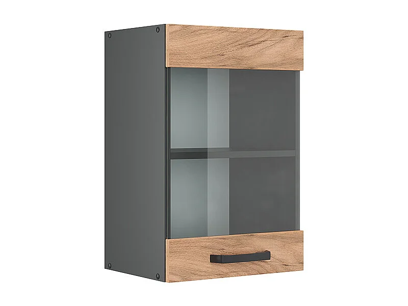 Armoire en verre chêne de force doré 40x31x60 r-line
