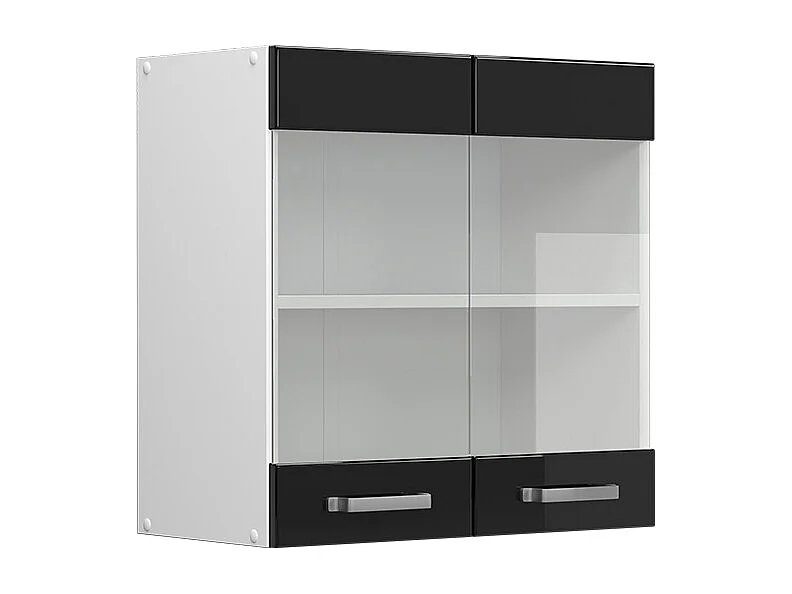 Armoire en verre noir haute brillance 60x31x60 r-line