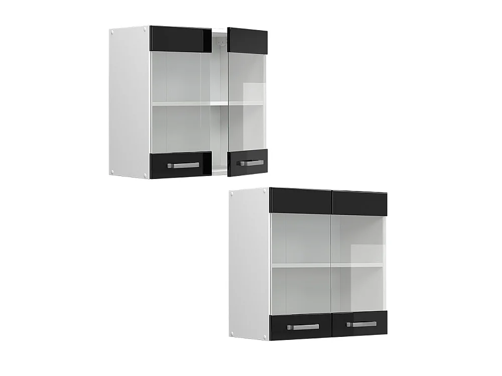 Mobile da cucina in vetro nero lucido 60x31x60 r-line