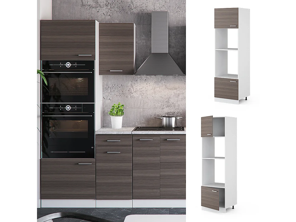 Armoire micro-ondes gris noble 60x57.2x206.8 r-line