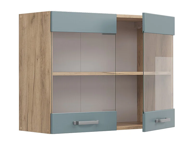 Armoire en verre bleu-gris 80x31x60 r-line