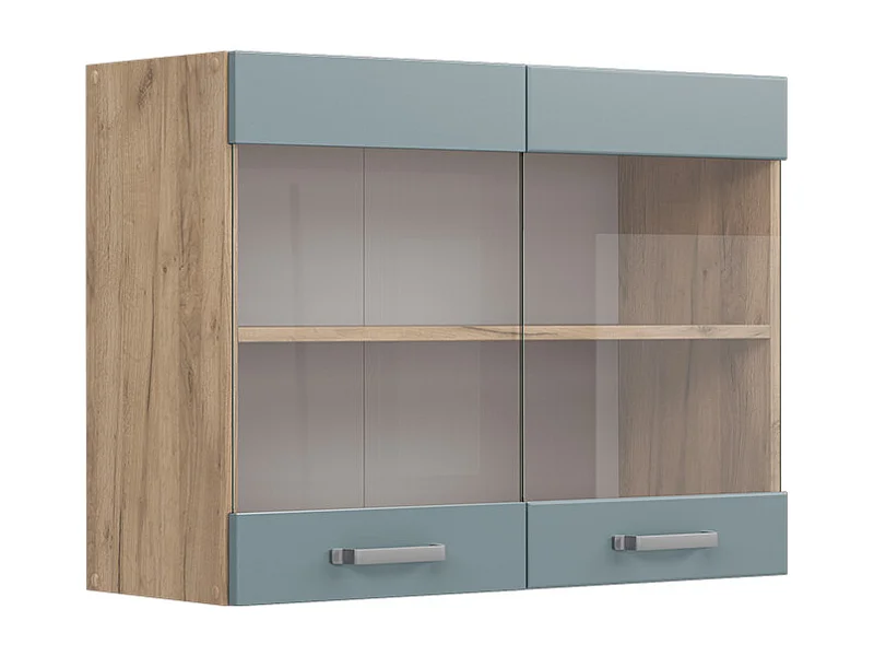 Armoire en verre bleu-gris 80x31x60 r-line
