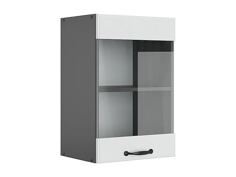 Armario de cocina con vidrio blanco casa de campo 40x31x60 r-line