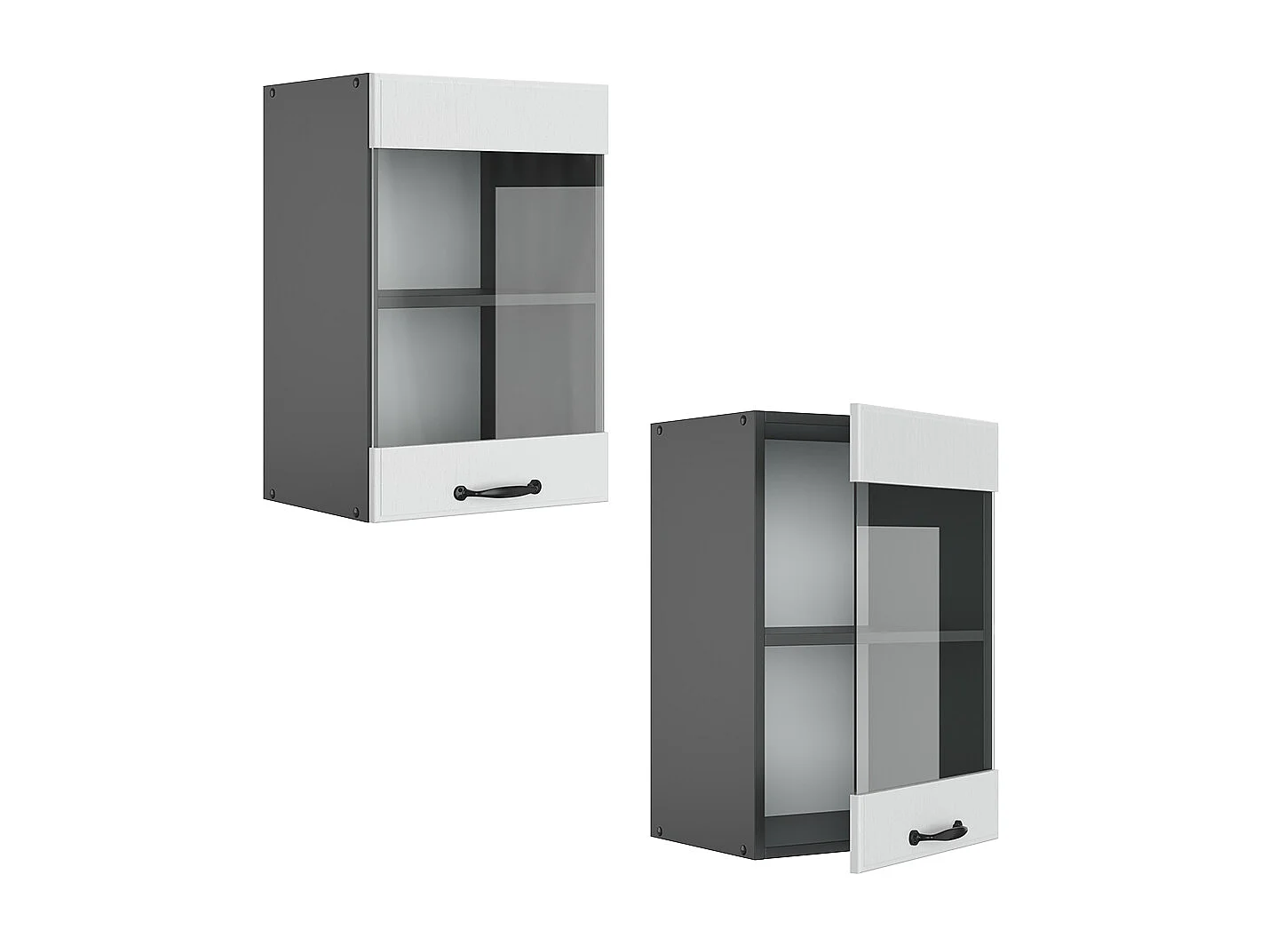 Armoire en verre blanc campagne 40x31x60 r-line