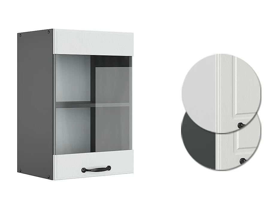 Armoire en verre blanc campagne 40x31x60 r-line