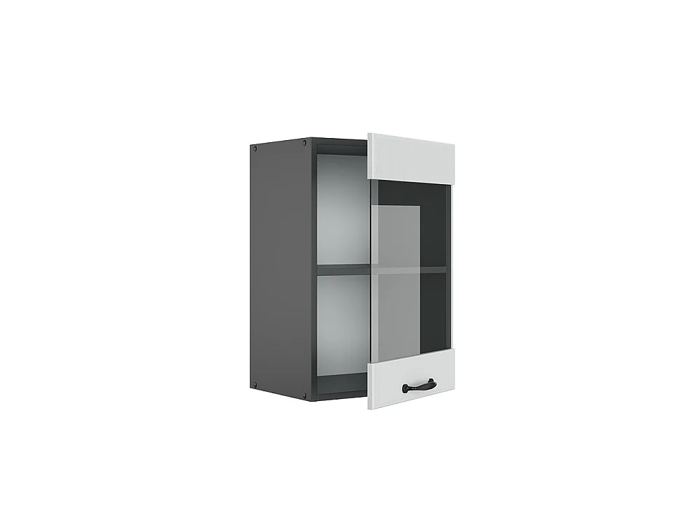 Glazen keukenkast wit landhuis 40x31x60 r-line