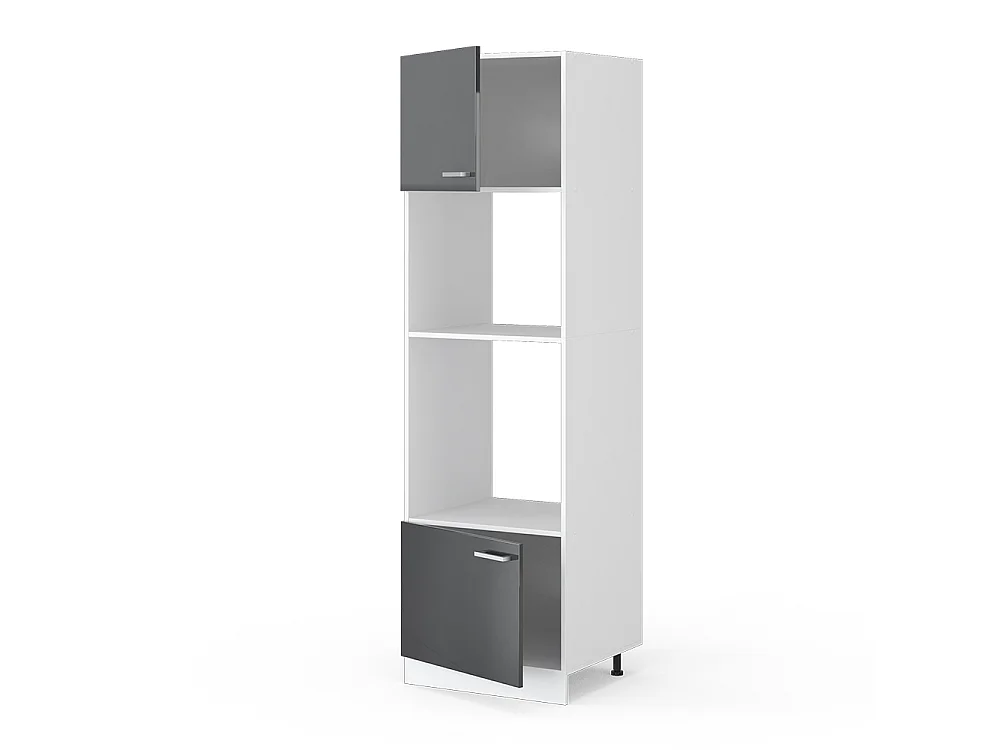 Mikrowellenschrank anthrazit hochglanz 60x57.2x206.8 r-line