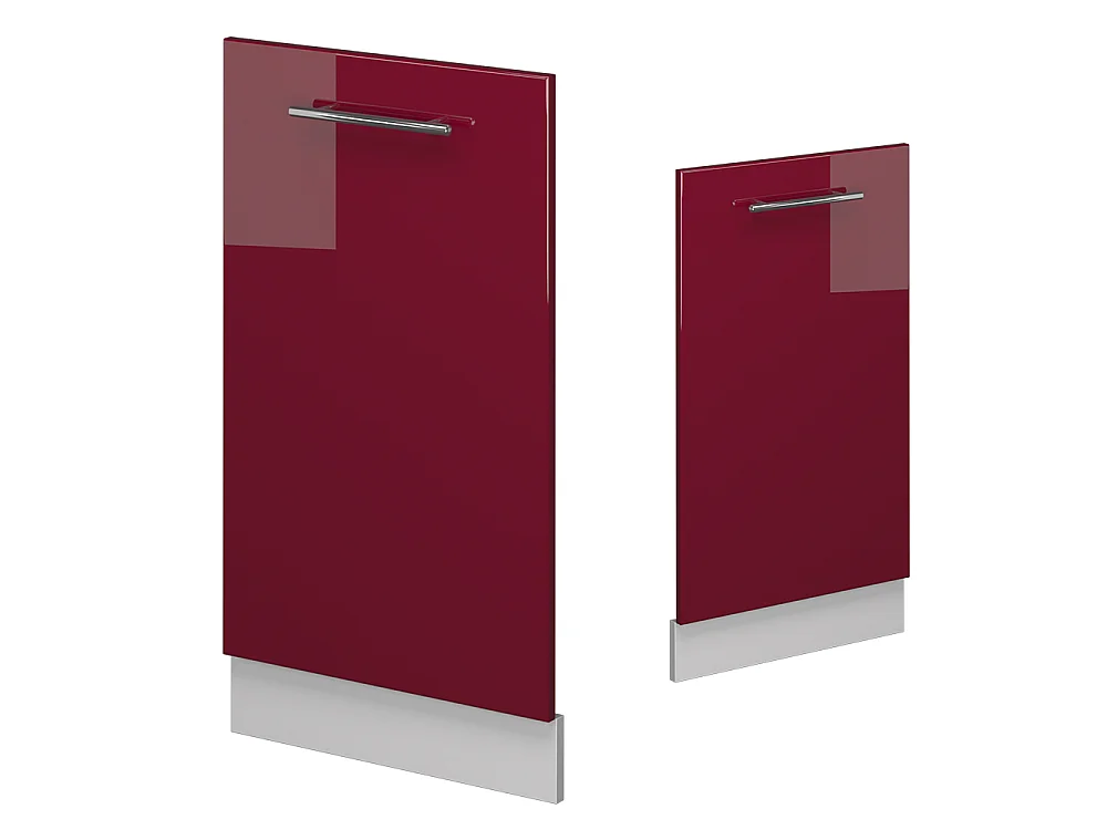 Dishwasher front panel bordeaux high gloss 45x1.6x81.8 fame-line