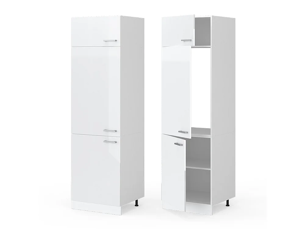 Armario para frigorífico empotrado blanco alto brillo 60x57.2x206.8 r-line