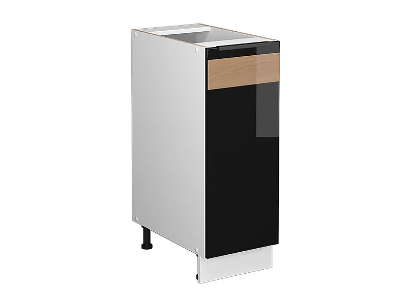 Armario de farmacia roble negro alto brillo 30x51.6x82 fame-line