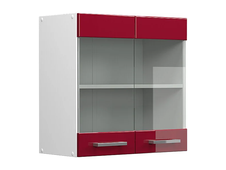 Armoire en verre rouge brillant 60x31x60 r-line
