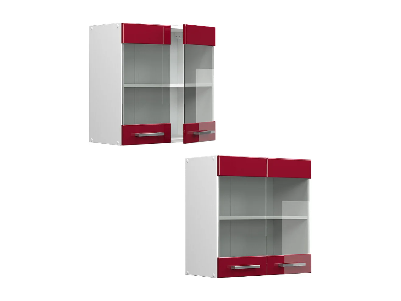 Armoire en verre rouge brillant 60x31x60 r-line