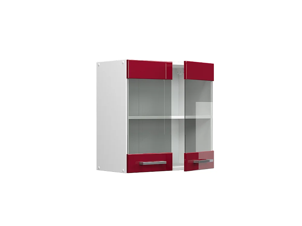 Mobile da cucina in vetro rosso lucido 60x31x60 r-line