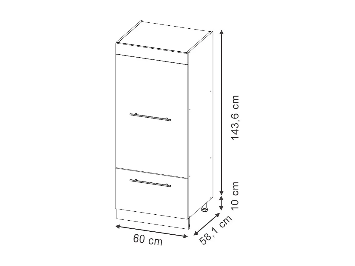Armoire micro-ondes bleu foncé brillant 60x58.1x153.6 fame-line