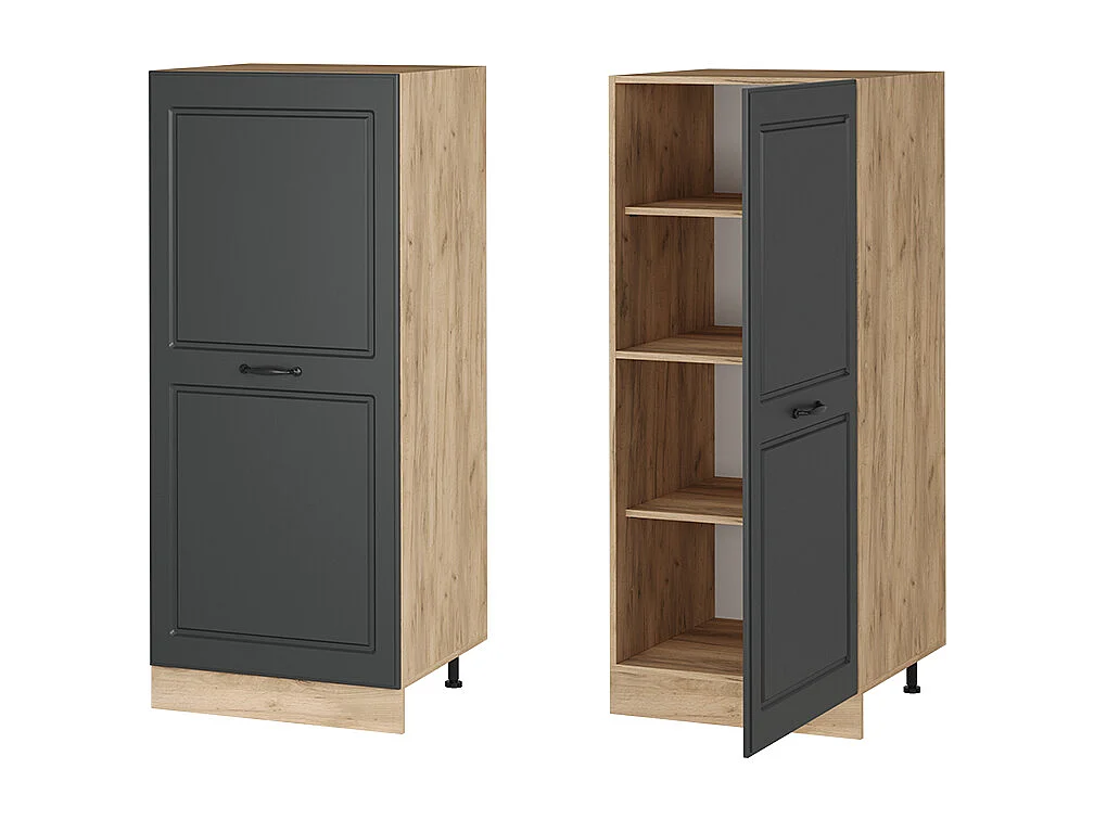 Meuble pour four anthracite campagne 60x57x143 r-line