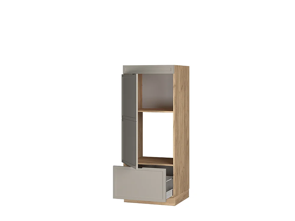 Microwave cabinet graybeige 60x58.1x153.6 fame-line