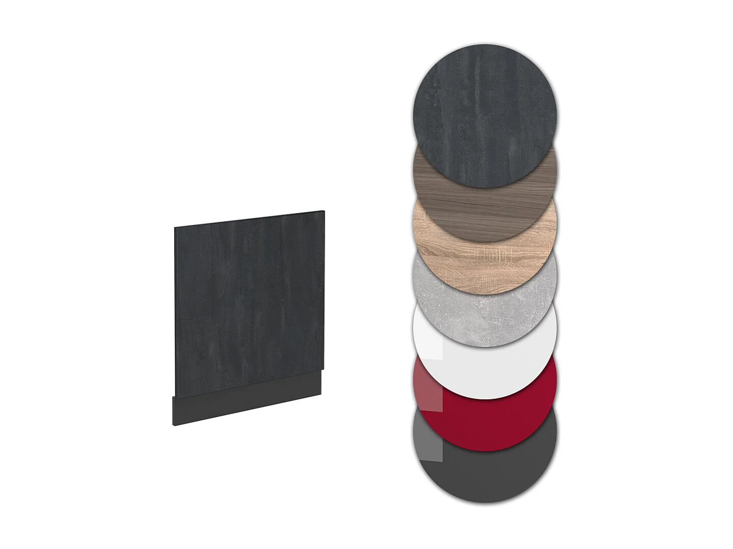 Frontblende schwarz beton 60x1.6x57.2 r-line