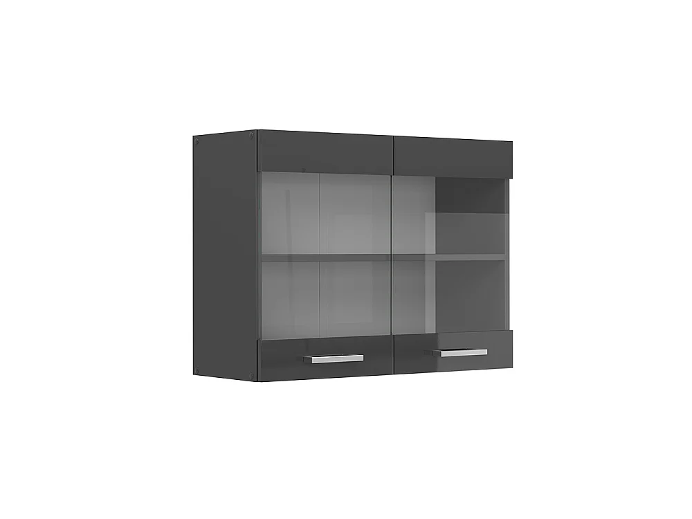 Armoire en verre anthracite haute brillance 80x31x60 r-line