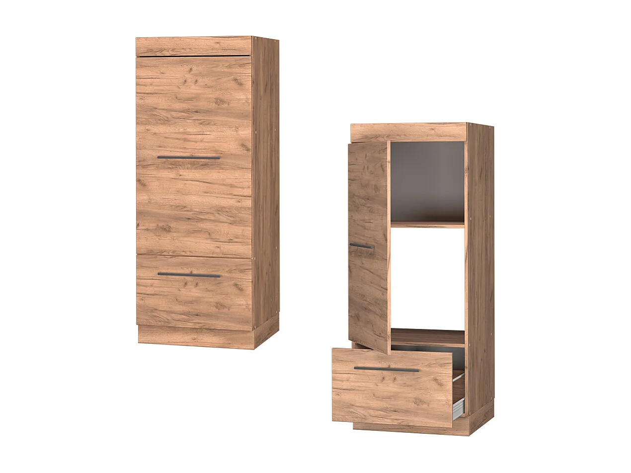 Armoire micro-ondes chêne de force doré 60x58.1x153.6 fame-line