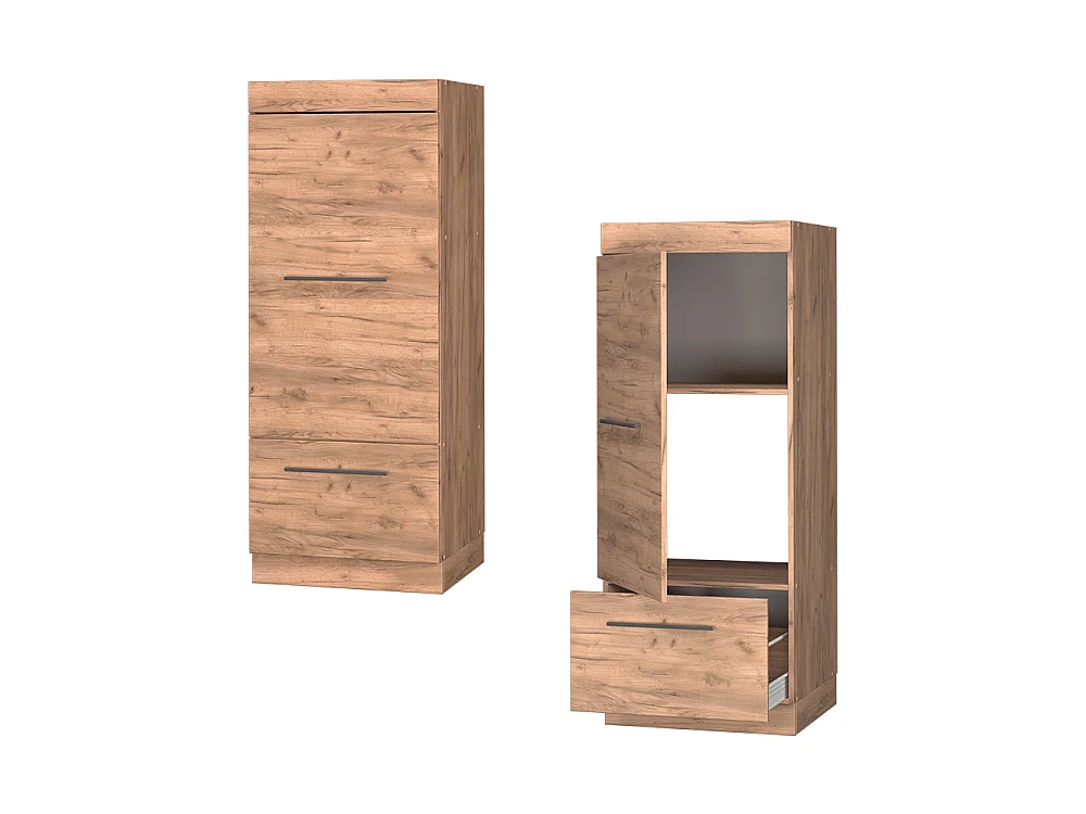 Mobile cucina microonde Rovere dorato 60x58.1x153.6 fame-line