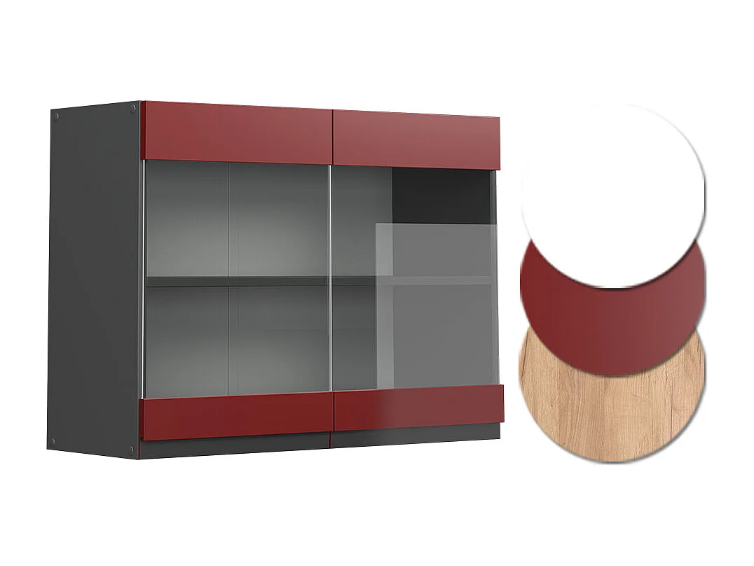 Armoire en verre rouge 80x31x60 r-line