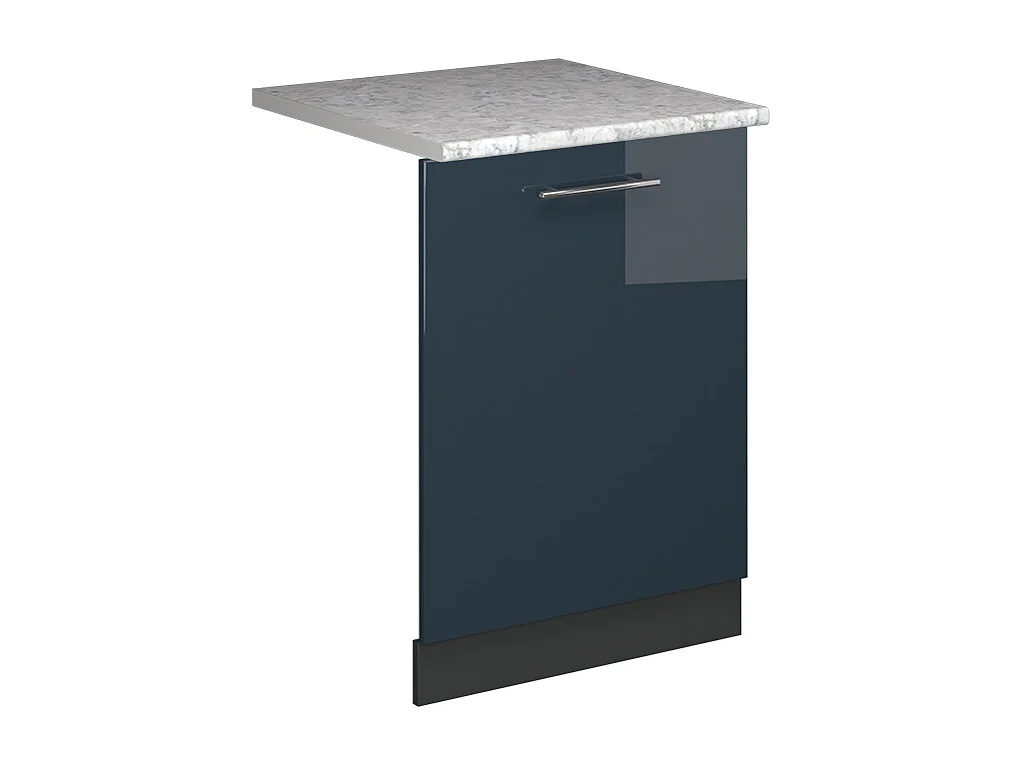 Façade de lave-vaisselle bleu foncé brillant 60x1.6x81.8 fame-line