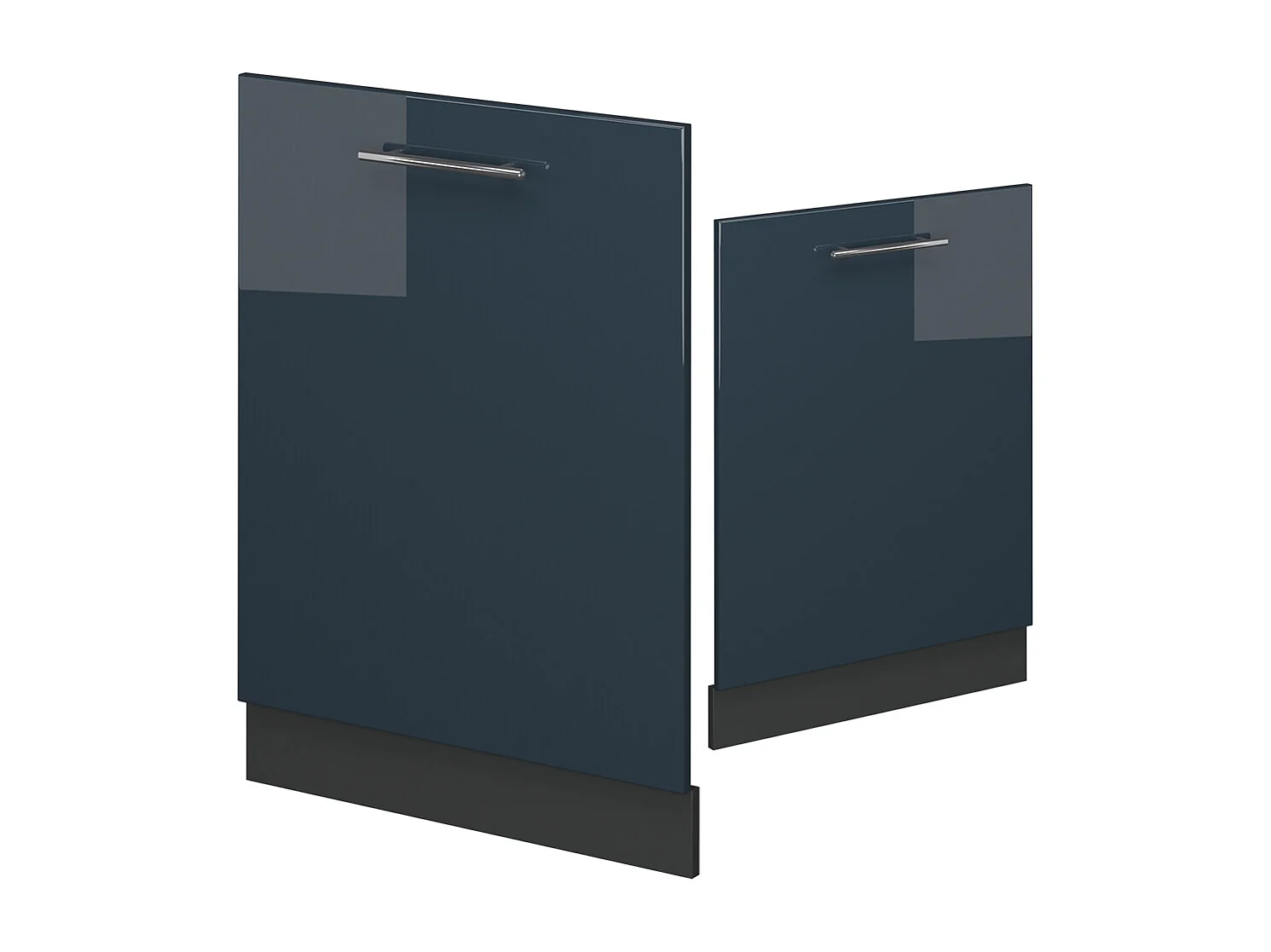 Façade de lave-vaisselle bleu foncé brillant 60x1.6x81.8 fame-line